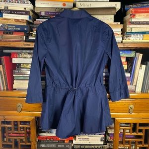 Navy Cinched Waist Top AKRIS PUNTO US 10